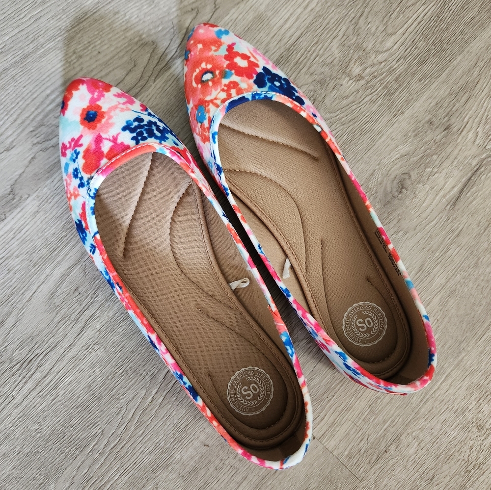 SO floral flats women's shoes 10